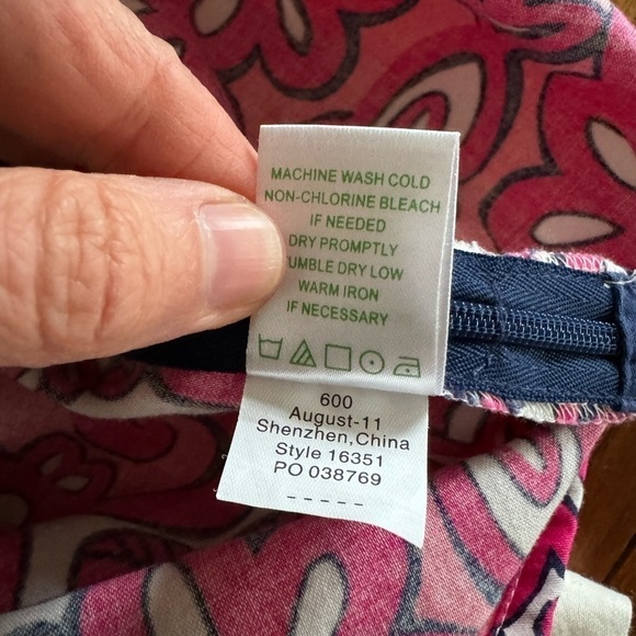 Lilly Pulitzer Pullover V-Neck Cotton Deep Slit Tunic / small - Picture 9 of 9